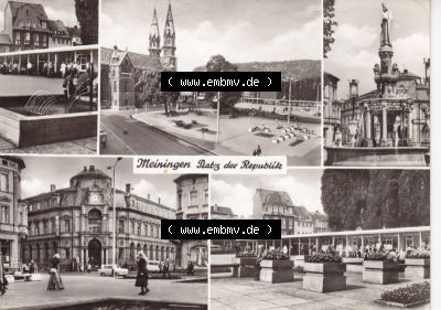 Ansichtskarte DDR Bezirk Suhl, Kreis Meiningen, Stadt Meiningen: Platz der Republik (1) Sammlung