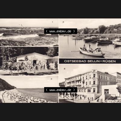 Ansichtskarte DDR Bezirk Rostock, Kreis Rügen, Ostseebad Sellin: An der Ostsee, Ferienlager Otto Buchwitz. Ansichtskarte bzw. Postkarte aus DDR-Zeiten der Deutschen... Sammlung