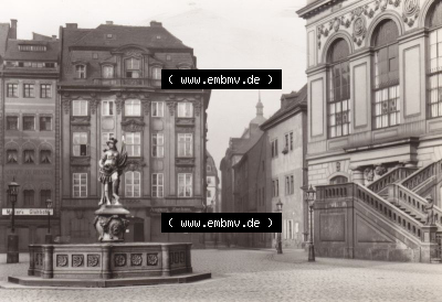 Ansichtskarte DDR Bezirk Dresden, Kreis Dresden, Stadt Dresden: Jüdenhof und Friedensbrunnen (1) Sammlung