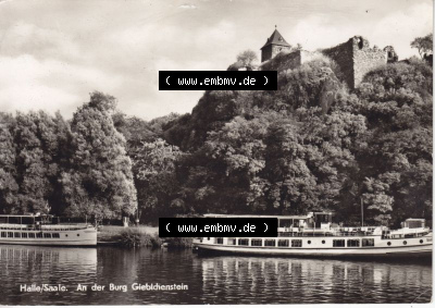 Ansichtskarte DDR Bezirk Halle, Stadtkreis Halle, Stadt Halle: An der Burg Giebichenstein (1) Sammlung