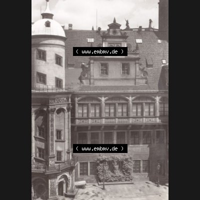Ansichtskarte DDR Bezirk Dresden, Kreis Dresden, Stadt Dresden: Ehem. königl. Residenzschloß, Großer Hof (1) Sammlung