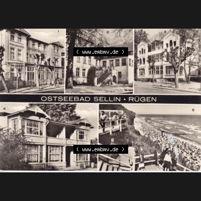 Ansichtskarte DDR Bezirk Rostock, Kreis Rügen, Ostseebad Sellin: FDGB-Erholungsheim in Sellin (1) Sammlung
