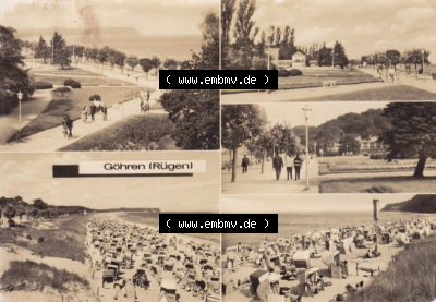 Ansichtskarte DDR Bezirk Rostock, Kreis Rügen, Ostseebad Göhren: 197x, Mehrbildkarte aus Göhren (Rügen) Sammlung