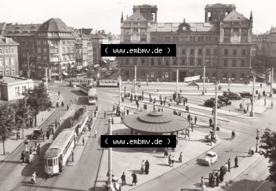 Ansichtskarte DDR Bezirk Dresden, Kreis Dresden, Stadt Dresden: Postplatz mit Telegrafenamt (1) Sammlung