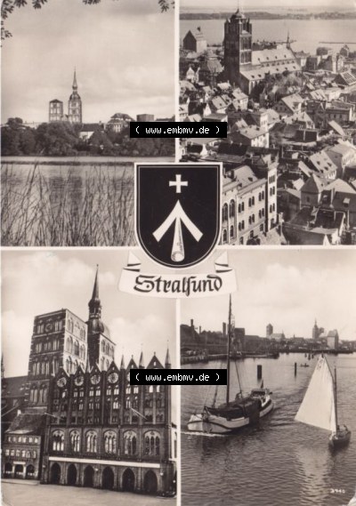 Ansichtskarte DDR Bezirk Rostock, Stadtkreis Stralsund, Hansestadt Stralsund: Heldge-Verlag KG, Köthen-Anhalt, Stralsund, Hochformat,... Sammlung