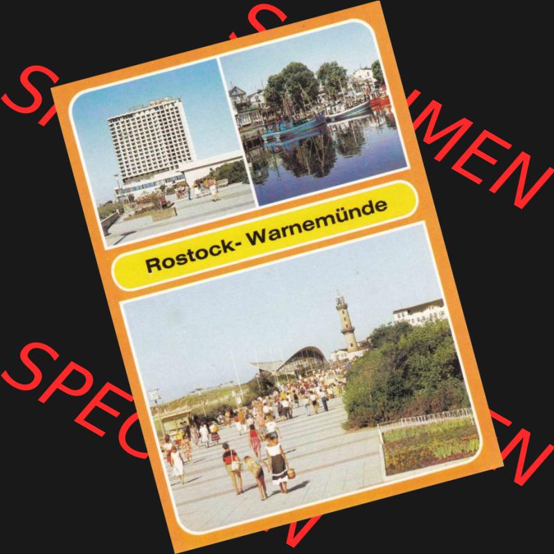 Ansichtskarte DDR Bezirk Rostock, Stadtkreis Rostock, Hansestadt Rostock, Ortsteil Seebad Warnemünde DDR, 1989, Rostock Warnemünde, Hotel Neptun, Am... Sammlung