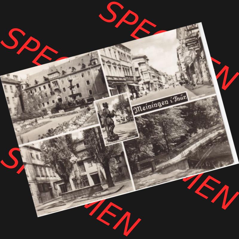 Ansichtskarte DDR Bezirk Suhl, Kreis Meiningen, Stadt Meiningen: Schloßhof, Georgestraße, , Bogenbrücke (1) Sammlung