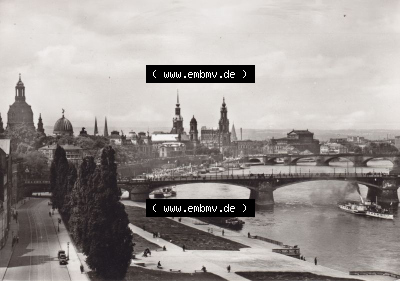 Ansichtskarte DDR Bezirk Dresden, Kreis Dresden, Stadt Dresden: Altstädter Elbufer (1) Sammlung