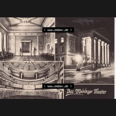 Ansichtskarte DDR Bezirk Suhl, Kreis Meiningen, Stadt Meiningen: Das Meininger Theater (1) Sammlung