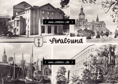 Ansichtskarte DDR Bezirk Rostock, Stadtkreis Stralsund, Hansestadt Stralsund: konsum Fotocolor Magdeburg, Mehrbildkarte, Stralsund,... Sammlung