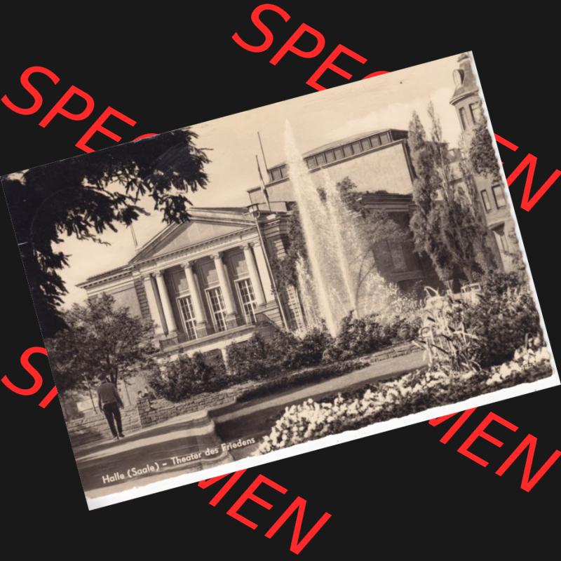 Ansichtskarte DDR Bezirk Halle, Stadtkreis Halle, Stadt Halle: 1962, Theater des Friedens (1) Sammlung