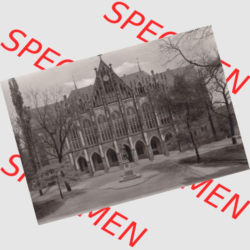 Ansichtskarte DDR Bezirk Dresden, Kreis Dresden, Stadt Dresden: Kreuzschule 1864-1865 von Fr. Arnold (1) Sammlung