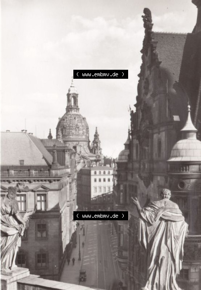 Ansichtskarte DDR Bezirk Dresden, Kreis Dresden, Stadt Dresden: Blick durch Augustusstraße (1) Sammlung