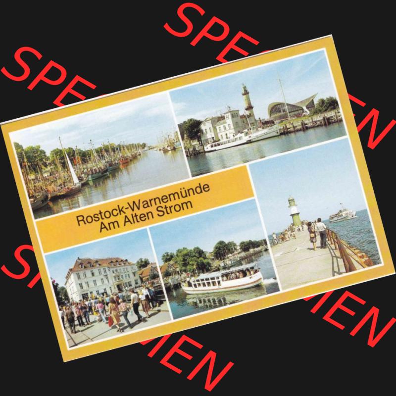 Ansichtskarte DDR Bezirk Rostock, Stadtkreis Rostock, Hansestadt Rostock, Ortsteil Seebad Warnemünde DDR, 1989, Rostock Warnemünde, Leuchtturm 1897-1898,... Sammlung