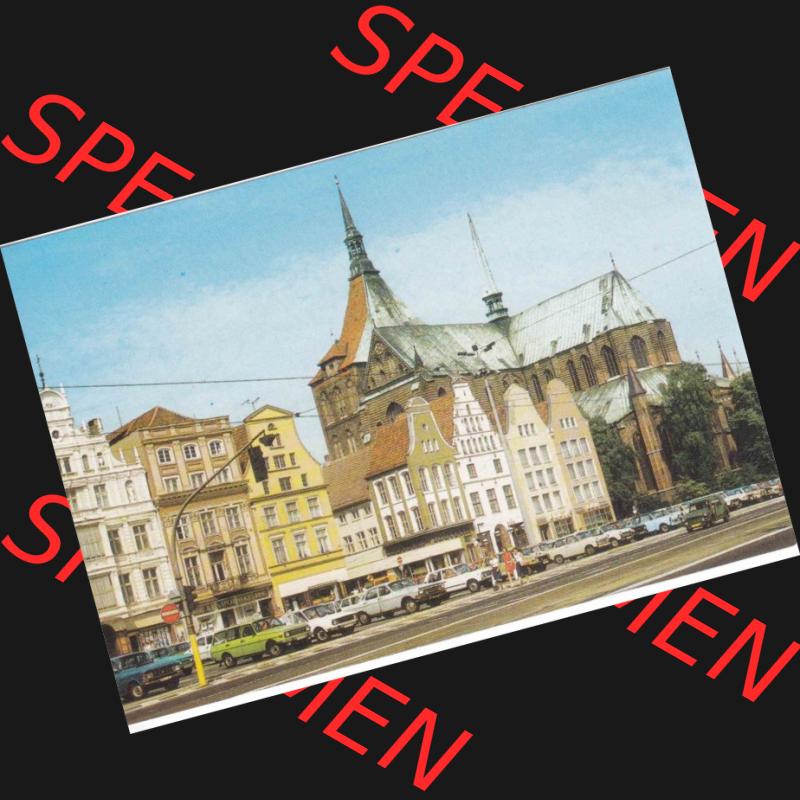 Ansichtskarte DDR Bezirk Rostock, Allgemein DDR, Rostock Ernst-Thälmann-Platz, Reichenbach 300951-89, 1989 (1) Sammlung