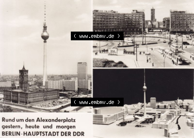 Ansichtskarte DDR Bezirk Berlin, Stadt Berlin: Rund um den Alexanderplatz gestern, heute und morgen, Berlin-Hauptstadt der DDR... Sammlung