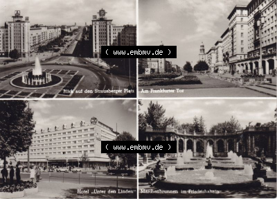 Ansichtskarte DDR Bezirk Berlin, Stadt Berlin: Blick auf den Strausberger Platz, Am Frankfurter (1) Sammlung