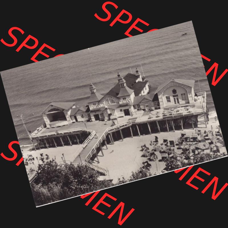 Ansichtskarte DDR Bezirk Rostock, Kreis Rügen, Ostseebad Sellin: Seebrücke Sellin, Graphokopie H. Sander, Berlin (1) Sammlung