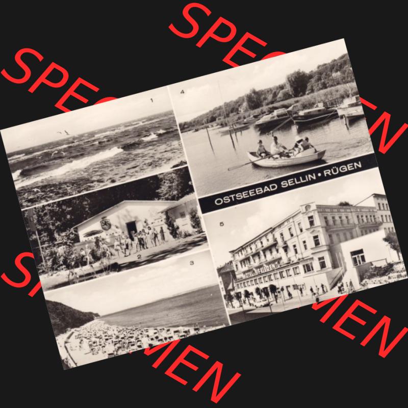Ansichtskarte DDR Bezirk Rostock, Kreis Rügen, Ostseebad Sellin: An der Ostsee, Ferienlager Otto Buchwitz. Ansichtskarte bzw. Postkarte aus DDR-Zeiten der Deutschen... Sammlung