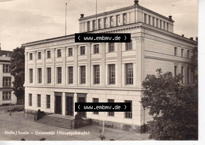 Ansichtskarte DDR Bezirk Halle, Stadtkreis Halle, Stadt Halle: Universität Hauptgebäude (1) Sammlung