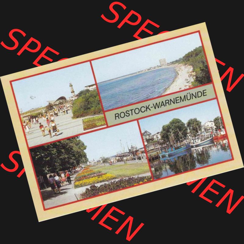 Ansichtskarte DDR Bezirk Rostock, Stadtkreis Rostock, Hansestadt Rostock, Ortsteil Seebad Warnemünde DDR, 1989 Warnemünde, Strand, Strandpromenade 320876-89... Sammlung