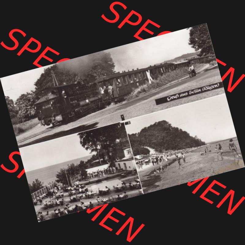 Ansichtskarte DDR Bezirk Rostock, Kreis Rügen, Ostseebad Sellin: Kleinbahn auf der Insel Rügen (1) Sammlung