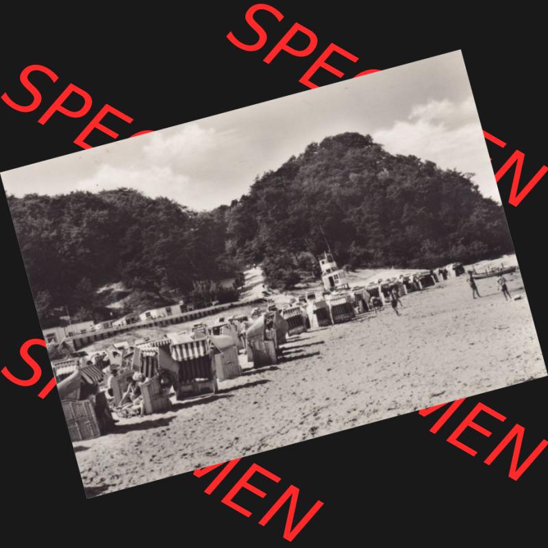 Ansichtskarte DDR Bezirk Rostock, Kreis Rügen, Ostseebad Sellin: Ficherstrand Sellin, Graphokopie H. Sander, Berlin (1) Sammlung
