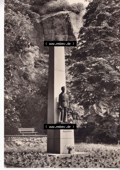 Ansichtskarte DDR Bezirk Halle, Stadtkreis Halle, Stadt Halle: Denkmal Der Kleiner Trompeter (1) Sammlung