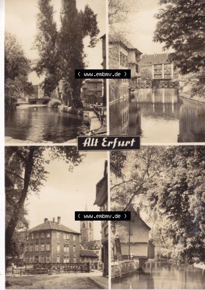 Ansichtskarte bzw. Postkarte aus DDR-Zeiten, Bezirk Erfurt, Stadt Erfurt der DDR Sammlung