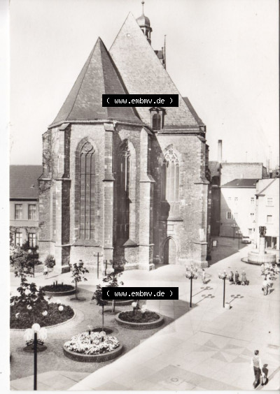 Ansichtskarte DDR Bezirk Halle, Stadtkreis Halle? Unbekannt: In s/w Schwarzweiß Klement-Gottwald-Straße, an der Konzerthalle... Sammlung
