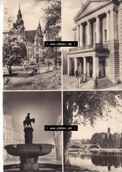 Ansichtskarte DDR Bezirk Halle, Stadtkreis Halle? Unbekannt: In s/w Schwarzweiß 1973, Mehrbildkarte, Halle (Saale) Sammlung