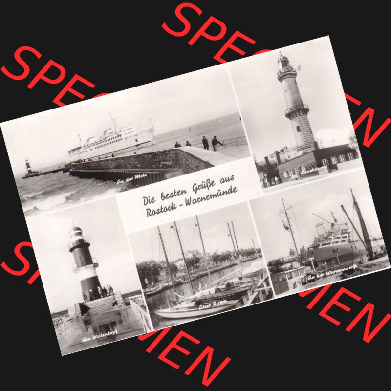 Ansichtskarte DDR Bezirk Rostock, Stadtkreis Rostock, Hansestadt Rostock, Ortsteil Seebad Warnemünde DDR, Die besten Grüße aus Rostock-Warnemünde (1) Sammlung