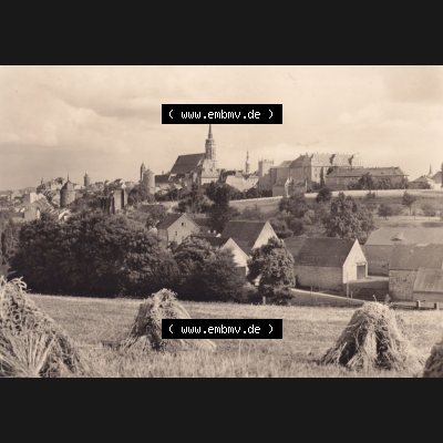 Ansichtskarte DDR Bezirk Dresden, Kreis Bautzen, Stadt Bautzen: In s/w Schwarzweiß Postkarte Nordansicht, ungelaufen (1) Sammlung