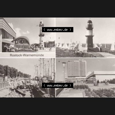 Ansichtskarte DDR Bezirk Rostock, Stadtkreis Rostock, Hansestadt Rostock, Ortsteil Seebad Warnemünde DDR, Rostock-Warnemünde (1) Sammlung