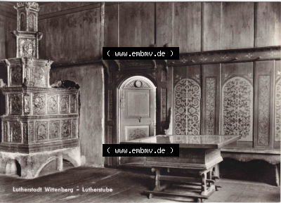Ansichtskarte DDR Bezirk Halle, Kreis Wittenberg, Lutherstadt Wittenberg: In s/w Schwarzweiß Lutherstadt Wittenberg-Lutherstube... Sammlung
