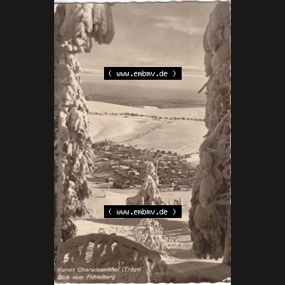 Ansichtskarte Bezirk Karl-Marx-Stadt, Landkreis Annaberg, Stadt Oberwiesenthal Kurort, Erzgebirge. Ansichtskarte bzw. Postkarte aus DDR-Zeiten der Deutschen Demokratischen... Sammlung
