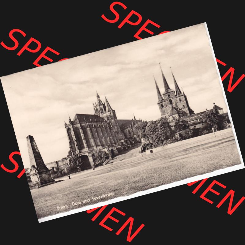 Ansichtskarte Bezirk Erfurt, Stadtkreis Erfurt, Stadt Erfurt Dom und Severikirche. Ansichtskarte bzw. Postkarte aus DDR-Zeiten der Deutschen Demokratischen Republik von Bezirk... Sammlung