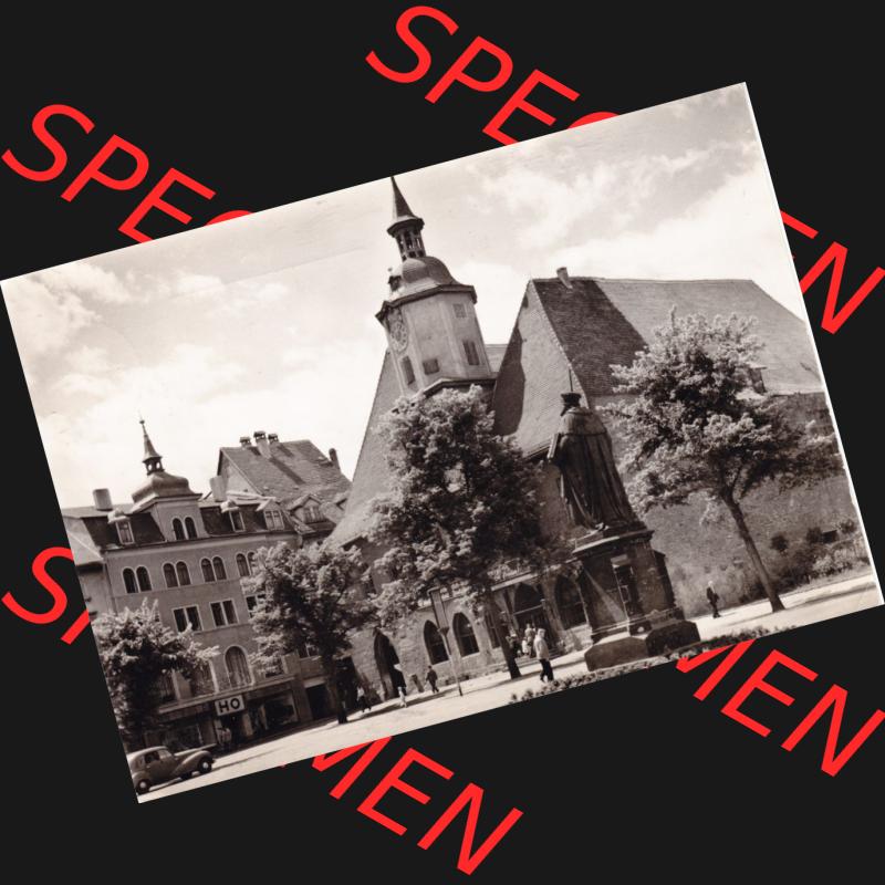 Ansichtskarte DDR Bezirk Gera, Stadtkreis Jena, Stadt Jena: In s/w Schwarzweiß Rathaus (1) Sammlung