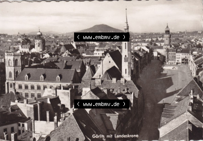 Ansichtskarte DDR Bezirk Dresden, Kreis Görlitz, Stadt Görlitz: In s/w Schwarzweiß Landeskrone (1) Sammlung