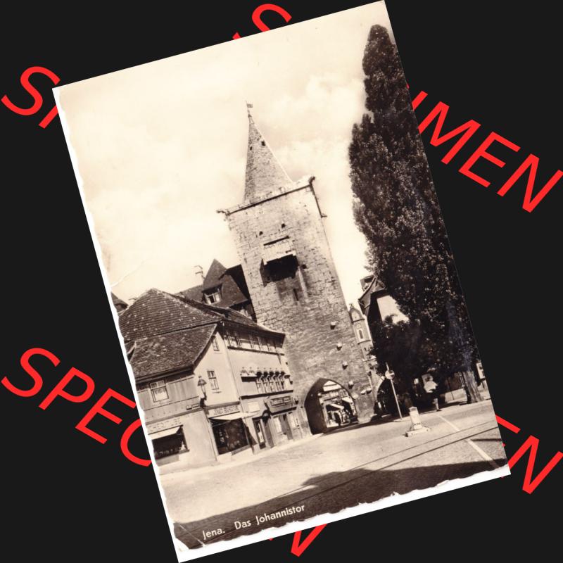 Ansichtskarte DDR Bezirk Gera, Stadtkreis Jena, Stadt Jena: In s/w Schwarzweiß Das Johannestor (1) Sammlung