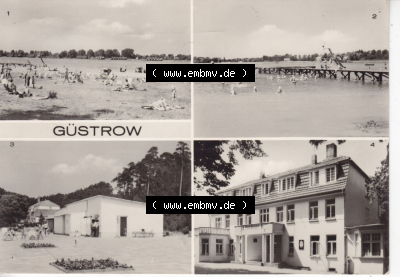 Ansichtskarte Bezirk Bezirk Schwerin, Kreis Güstrow, Stadt-Güstrow 1979, Am Inselsee, Naherholungsgebiet, Naherholungszentrum,... Sammlung