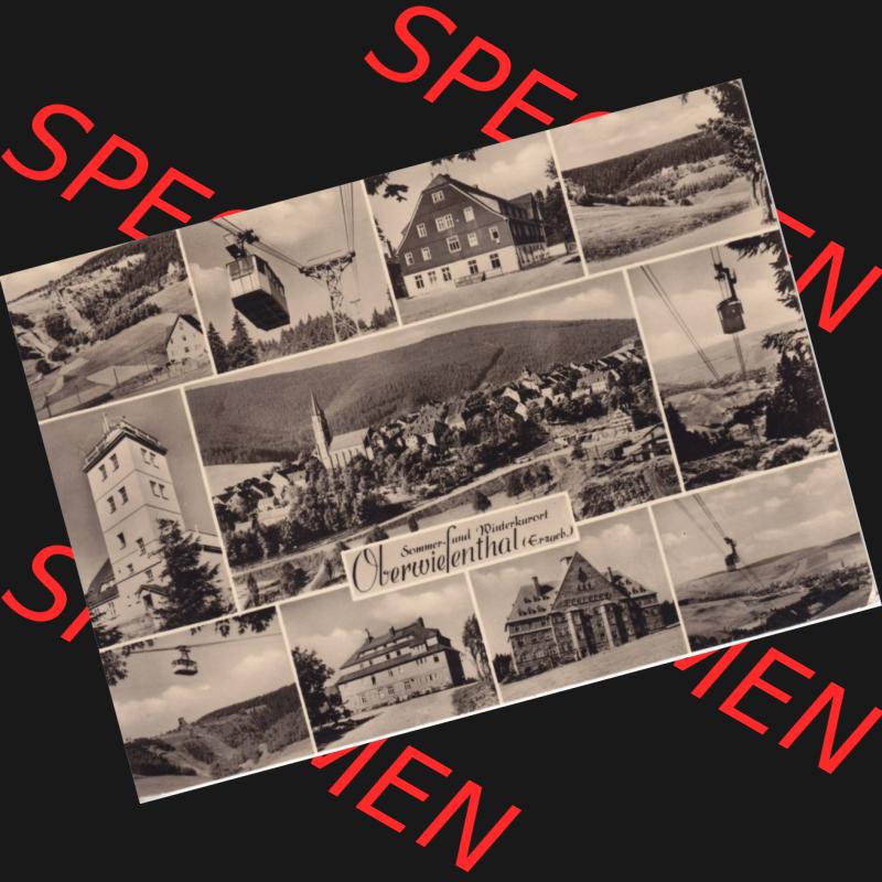 Ansichtskarte Bezirk Karl-Marx-Stadt, Landkreis Annaberg, Stadt Oberwiesenthal 1967, Sommer- und Winterkurort Oberwiesenthal im Erzgebirge. Ansichtskarte bzw. Postkarte... Sammlung