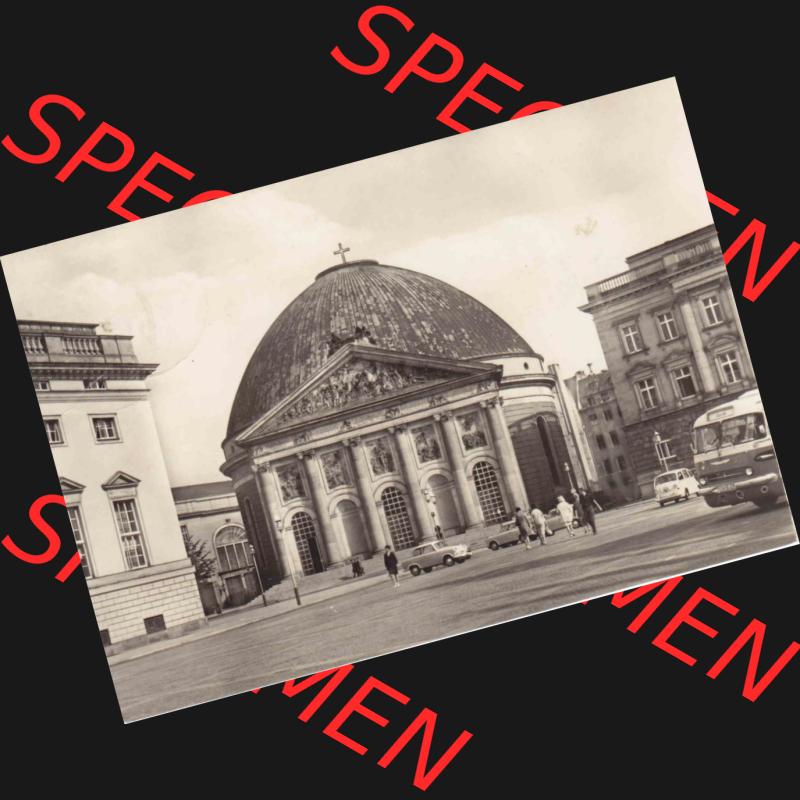 Ansichtskarte DDR Bezirk Berlin, Stadt Berlin: In s/w Schwarzweiß Postkarte DDR, Berlin Hauptstadt der DDR Hedwigs-Kathedrale (1) Sammlung