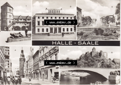 Ansichtskarte DDR Bezirk Halle, Stadtkreis Halle? Unbekannt: In s/w Schwarzweiß Burghof der Moritzburg, Martin-Luther-Universität,... Sammlung