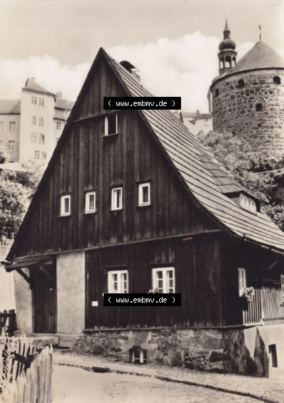 Ansichtskarte DDR Bezirk Dresden, Kreis Bautzen, Stadt Bautzen: In s/w Schwarzweiß Postkarte Hexenhäusl. Hexenhaus (1) Sammlung