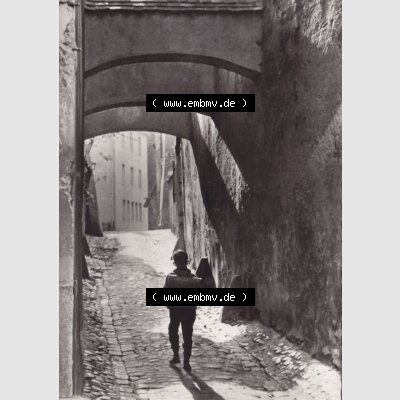 Ansichtskarte DDR Bezirk Dresden, Kreis Bautzen, Stadt Bautzen: In s/w Schwarzweiß Postkarte Alte Gasse in Bautzen (1) Sammlung