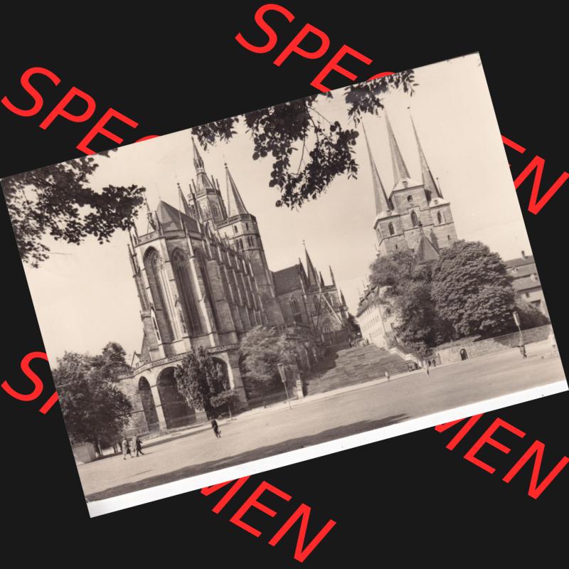 Ansichtskarte Bezirk Erfurt, Stadtkreis Erfurt, Stadt Erfurt Dom und Severikirche. Ansichtskarte bzw. Postkarte aus DDR-Zeiten der Deutschen Demokratischen Republik von Bezirk... Sammlung