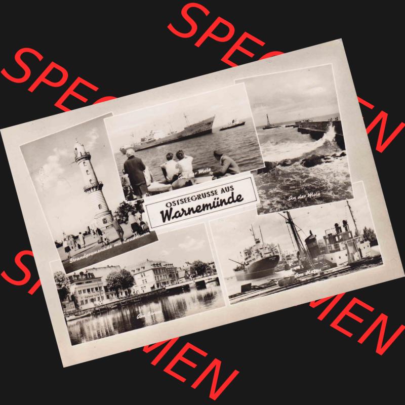 Ansichtskarte DDR Bezirk Rostock, Stadtkreis Rostock, Hansestadt Rostock, Ortsteil Seebad Warnemünde DDR, Ostseegrüsse aus Warnemünde (1) Sammlung