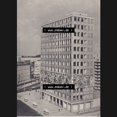 Ansichtskarte DDR Bezirk Berlin, Stadt Berlin: In s/w Schwarzweiß Postkarte Das Haus des Lehrers in Berlin (1) Sammlung