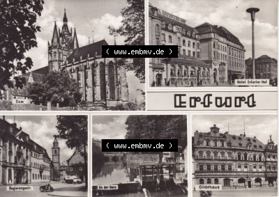 Ansichtskarte bzw. Postkarte aus DDR-Zeiten, Bezirk Erfurt, Stadt Erfurt der DDR Sammlung